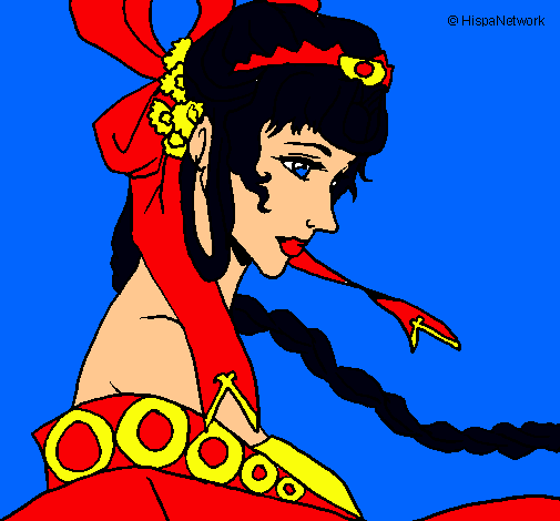 Dibujo Princesa china pintado por Djunda