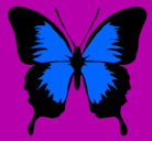 Dibujo Mariposa con alas negras pintado por  mmkjh