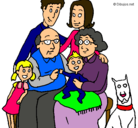 Dibujo Familia pintado por golia