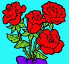 Dibujo Ramo de rosas pintado por santaisa