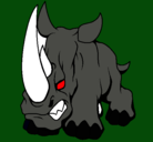 Dibujo Rinoceronte II pintado por max14