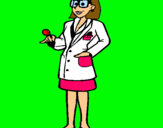 Dibujo Doctora con gafas pintado por issanta