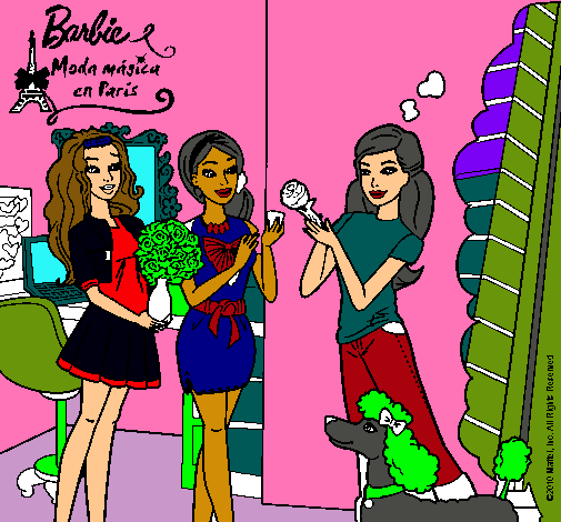 Barbie de compras con sus amigas