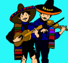 Dibujo Mariachis pintado por betyta