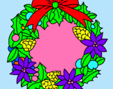 Dibujo Corona de flores navideña pintado por martinarl