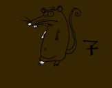 Dibujo Rata pintado por zoe3c