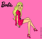 Dibujo Barbie sentada pintado por luchyta