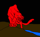 Dibujo Tigre con afilados colmillos pintado por francesc5