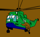 Dibujo Helicóptero al rescate pintado por cucu