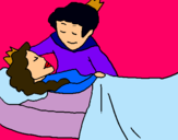 Dibujo La princesa durmiente y el príncipe pintado por UNICORNIO