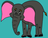 Dibujo Elefante feliz pintado por JUANJETE