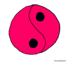 Dibujo Yin yang pintado por ying