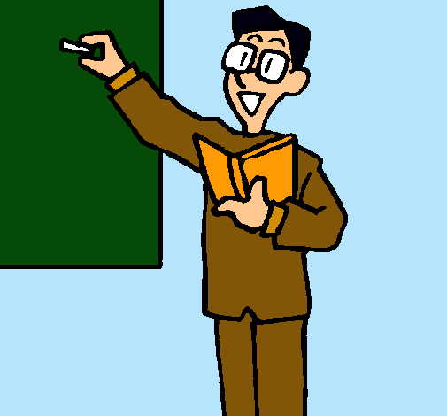 Profesor en la pizarra