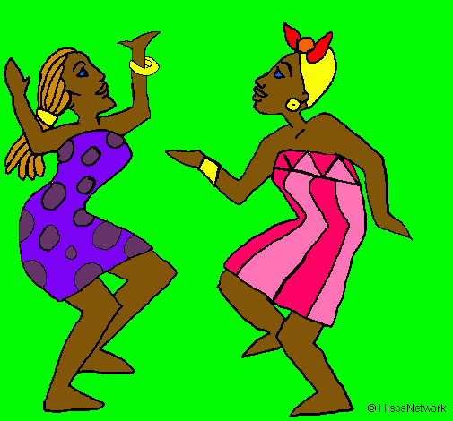 Dibujo Mujeres bailando pintado por dany_miley