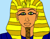 Dibujo Tutankamon pintado por oiujm