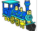 Dibujo Tren pintado por diego0