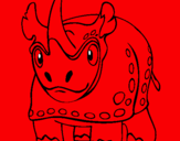 Dibujo Rinoceronte pintado por poiytrrwq