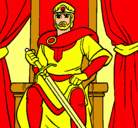 Dibujo Caballero rey pintado por ANFABU