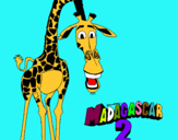 Dibujo Madagascar 2 Melman pintado por loca7