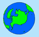 Dibujo Planeta Tierra pintado por luuuuuuuuuuu
