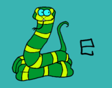 Dibujo Serpiente pintado por loca7