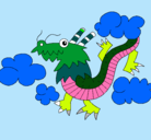 Dibujo Dragón chino pintado por gokuu