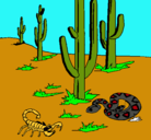 Dibujo Desierto pintado por insectos