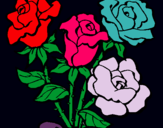 Dibujo Ramo de rosas pintado por amo0ur