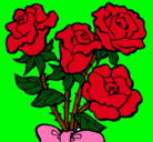 Dibujo Ramo de rosas pintado por estiven