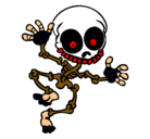Dibujo Esqueleto contento 2 pintado por jampol