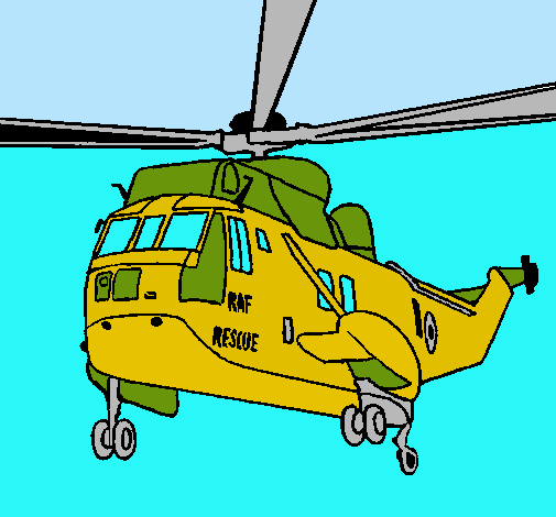 Dibujo Helicóptero al rescate pintado por fernadito_