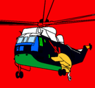 Dibujo Helicóptero al rescate pintado por luiisitooh