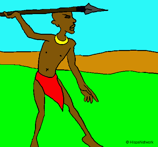 Dibujo Cazador africano II pintado por dany_miley