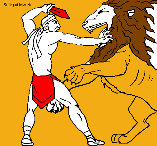 Gladiador contra león