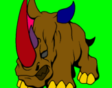 Dibujo Rinoceronte II pintado por fmhgsffjjkkl