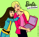 Dibujo El nuevo portátil de Barbie pintado por Dilccy