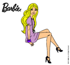 Dibujo Barbie sentada pintado por annna