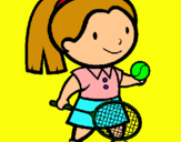 Dibujo Chica tenista pintado por alba22