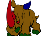 Dibujo Rinoceronte II pintado por avat
