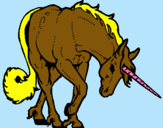 Dibujo Unicornio bravo pintado por mayi7