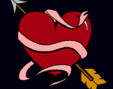 Dibujo Corazón con flecha pintado por yohaniitah
