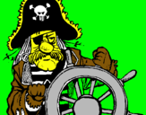Dibujo Capitán pirata pintado por ayullolive
