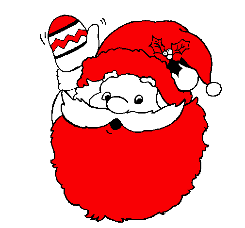 Dibujo Papa Noel saludando pintado por ANASTACIA