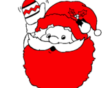 Dibujo Papa Noel saludando pintado por ANASTACIA