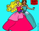 Dibujo Barbie y su amiga súper felices pintado por 37124