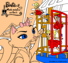 Dibujo La gata de Barbie descubre a las hadas pintado por estela_fer