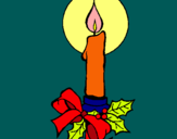 Dibujo Vela de navidad pintado por jaimeko