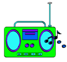 Dibujo Radio cassette 2 pintado por mariposaflor