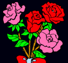 Dibujo Ramo de rosas pintado por memito