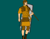 Dibujo Soldado romano pintado por llllllllllll